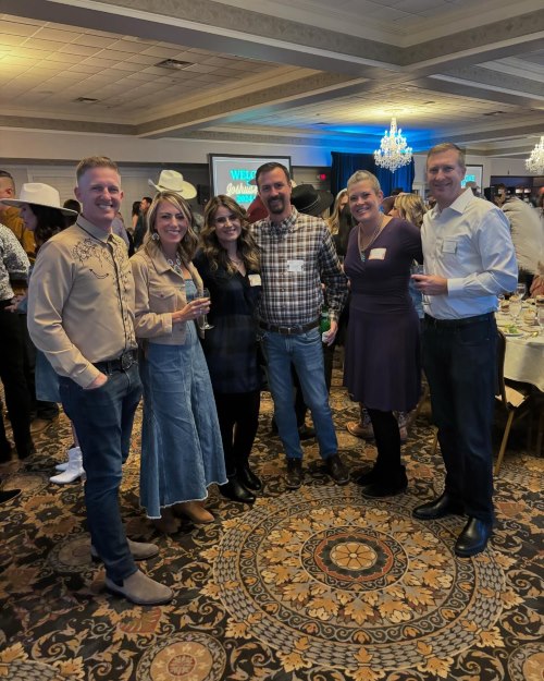 Group of coworkers at an event 